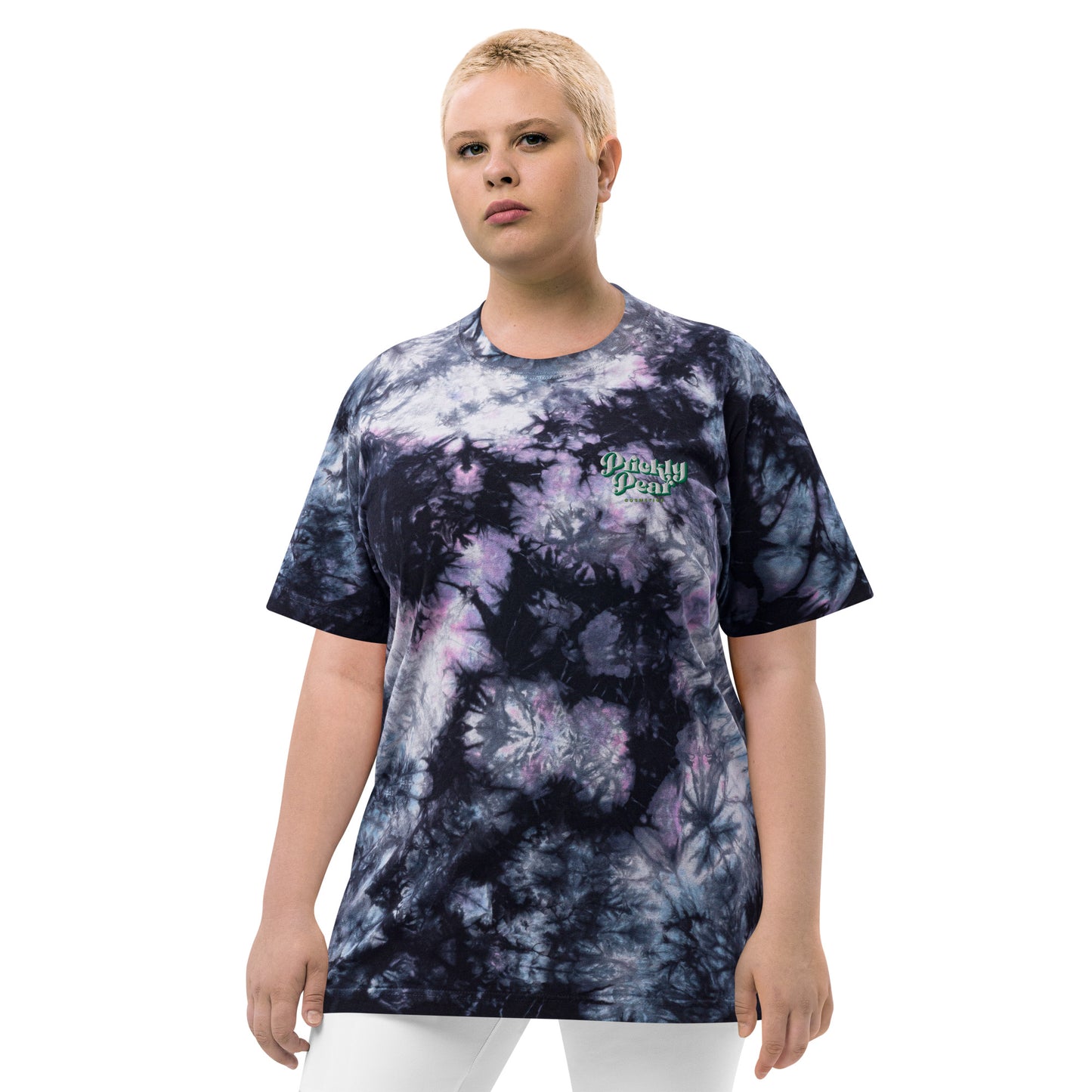 Oversized Prickly Pear Logo Tie-Dye T-Shirt