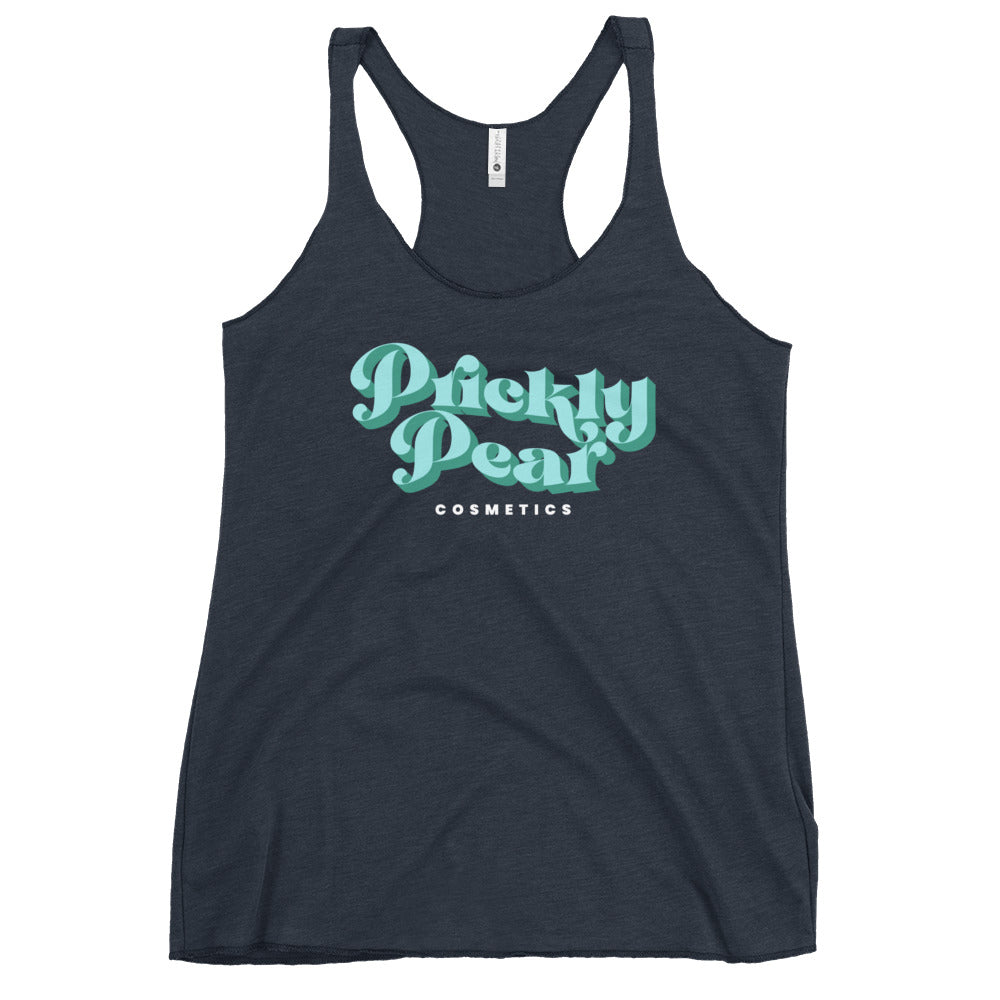 Sea Foam Prickly Pear Logo Racerback Tank