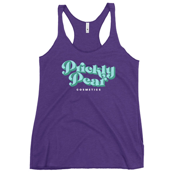 Sea Foam Prickly Pear Logo Racerback Tank