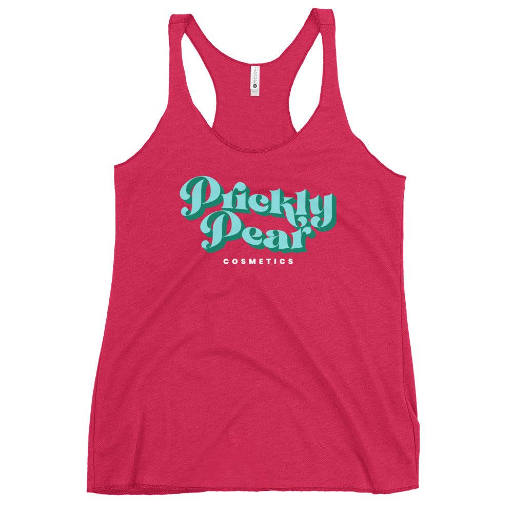 Sea Foam Prickly Pear Logo Racerback Tank